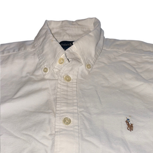 Ralph Lauren Kids 12 White Long Sleeve Button Down Shirt